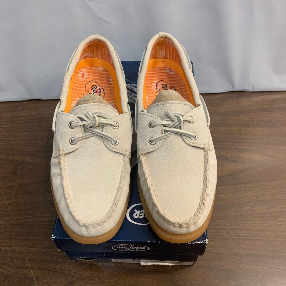 Womens Sperry A/O Ivory Suede/Orange